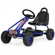Load image into Gallery viewer, 4 Wheel Pedal Powered Ride On with Adjustable Seat-Blue - Color: Blue
