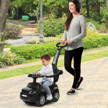Load image into Gallery viewer, Honey Joy 3 in 1 Ride on Push Car Toddler Stroller Sliding Car with Music-Black - Color: Black
