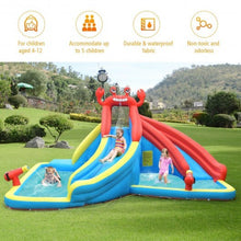 Load image into Gallery viewer, Inflatable Water Slide Bounce House with Water Cannon and 950W Blower - Color: Blue

