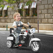 Load image into Gallery viewer, 6V 3 Wheel Kids Motorcycle-White - Color: White
