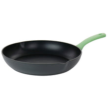 Load image into Gallery viewer, Oster Rigby 12 Inch Aluminum Nonstick Frying Pan In Green With Pouring Spouts

