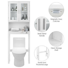Load image into Gallery viewer, Over the Toilet Bathroom Storage Cabinet with Adjustable Shelf - Color: White