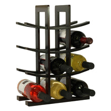 Load image into Gallery viewer, 12-Bottle Wine Rack in Dark Espresso Finish Bamboo