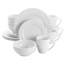 Load image into Gallery viewer, Elama Cara 16 Piece Round Porcelain Dinnerware Set In White

