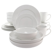 Load image into Gallery viewer, Elama Elle 18 Piece Porcelain Dinnerware Set With 2 Large Serving Bowls In White
