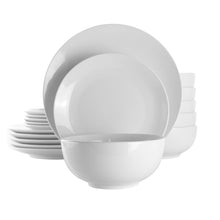 Load image into Gallery viewer, Elama Luna 18 Piece Porcelain Dinnerware Set In White
