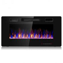Load image into Gallery viewer, 36 Inch Ultra Thin Wall Mounted Electric Fireplace - Color: Black - Size: 36 inches