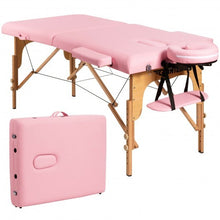 Load image into Gallery viewer, Portable Adjustable Facial Spa Bed  with Carry Case-Pink - Color: Pink
