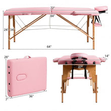 Load image into Gallery viewer, Portable Adjustable Facial Spa Bed  with Carry Case-Pink - Color: Pink
