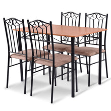 Load image into Gallery viewer, 5 Pieces Dining Set Wooden Table and 4 Cushioned Chairs