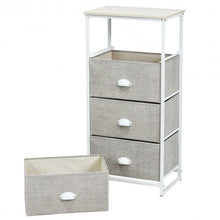 Load image into Gallery viewer, Chest Storage Tower Side Table Display Storage with 4 Drawers-Gray - Color: Gray
