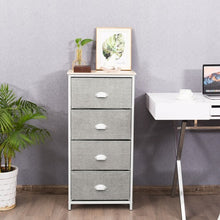 Load image into Gallery viewer, Chest Storage Tower Side Table Display Storage with 4 Drawers-Gray - Color: Gray
