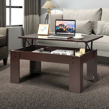 Load image into Gallery viewer, Lift Top Coffee Pop-UP Cocktail Table-Brown - Color: Brown
