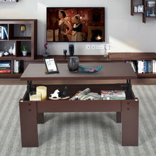 Load image into Gallery viewer, Lift Top Coffee Pop-UP Cocktail Table-Brown - Color: Brown
