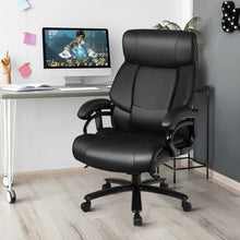 Load image into Gallery viewer, Big &amp; Tall 400lb PU Leather Massage Office Chair-Black - Color: Black