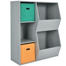 Load image into Gallery viewer, Kids Toy Storage Cabinet Shelf Organizer -Gray - Color: Gray