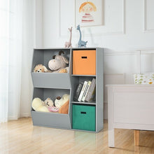 Load image into Gallery viewer, Kids Toy Storage Cabinet Shelf Organizer -Gray - Color: Gray