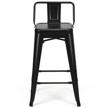 Load image into Gallery viewer, 24&quot; Set of 4 Cafe Side Chairs with Rubber Feet and Removable Back-Black - Color: Black