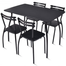 Load image into Gallery viewer, 5 Pieces Dining Table Set with 4 Chairs - Color: Black