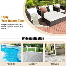 Load image into Gallery viewer, 5 Pieces Patio Cushioned Rattan Furniture Set-White - Color: White