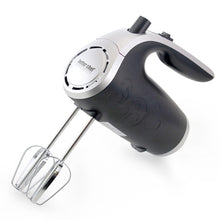 Load image into Gallery viewer, 5-speed 150-watt Hand Mixer Black W/ Silver Accents
