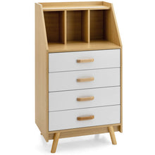 Load image into Gallery viewer, 4-Drawer Dresser with 2 Anti-Tipping Kits for Bedroom-Natural - Color: Natural