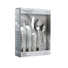 Load image into Gallery viewer, Megachef Baily 20 Piece Flatware Utensil Set, Stainless Steel Silverware Metal Service For 4 In Silver
