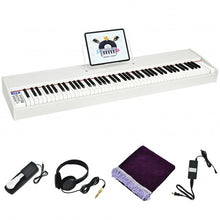 Load image into Gallery viewer, 88-Key Full Size Digital Piano Weighted Keyboard with Sustain Pedal-White - Color: White