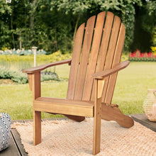 Load image into Gallery viewer, Wooden Outdoor Lounge Chair with Ergonomic Design for Yard and Garden-Natural - Color: Natural