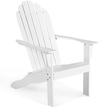 Load image into Gallery viewer, Wooden Outdoor Lounge Chair with Ergonomic Design for Yard and Garden-White - Color: White