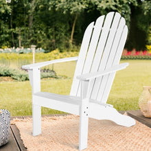 Load image into Gallery viewer, Wooden Outdoor Lounge Chair with Ergonomic Design for Yard and Garden-White - Color: White