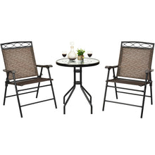 Load image into Gallery viewer, Patio Dining Set with Patio Folding Chairs and Table
