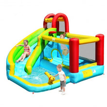 Load image into Gallery viewer, 6-in-1 Inflatable Bounce House with Climbing Wall and Basketball Hoop without Blower