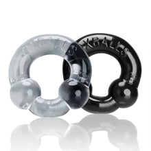 Load image into Gallery viewer, Ultraballs 2- Piece Cockring Set - Black &amp; Clear