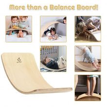 Load image into Gallery viewer, Wooden Wobble Balance Board Kids with Felt Layer-Natural - Color: Natural
