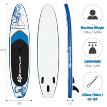 Load image into Gallery viewer, 10.6-Feet Inflatable Adjustable Paddle Board with Carry Bag - Size: M