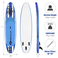 Load image into Gallery viewer, 11 Feet Inflatable Adjustable Paddle Board with Carry Bag - Color: Blue - Size: L