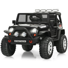 Load image into Gallery viewer, 12V Kids Remote Control Electric Ride On Truck Car with Lights and Music -Black - Color: Black
