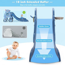 Load image into Gallery viewer, 4-in-1 Foldable Baby Slide Toddler Climber Slide PlaySet with Ball-Blue - Color: Blue