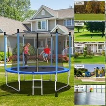 Load image into Gallery viewer, Outdoor Trampoline with Safety Closure Net-10 ft - Color: Blue - Size: 10 ft

