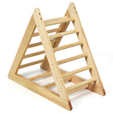 Load image into Gallery viewer, Wooden Climbing Pikler Triangle Ladder for Toddler Step Training - Color: Natural
