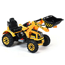 Load image into Gallery viewer, 12 V Battery Powered Kids Ride on Dumper Truck-Yellow. - Color: Yellow