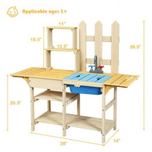 Load image into Gallery viewer, Kid&#39;s Outdoor Wooden Pretend Cook Kitchen Playset Toy