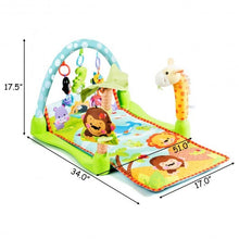 Load image into Gallery viewer, 4-in-1 Baby Play Gym Mat with 3 Hanging Educational Toys